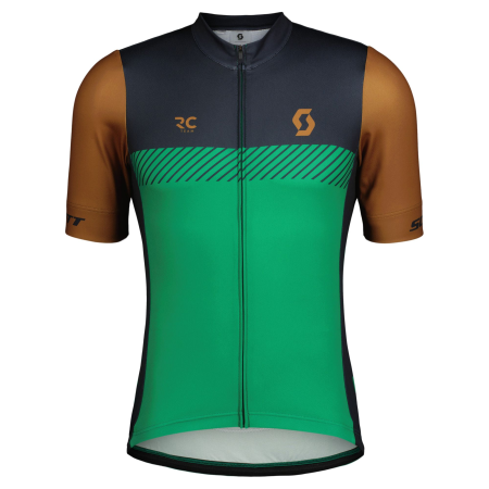 Koszulka Scott Jersey Men RC Team SS bread brown/amazon green