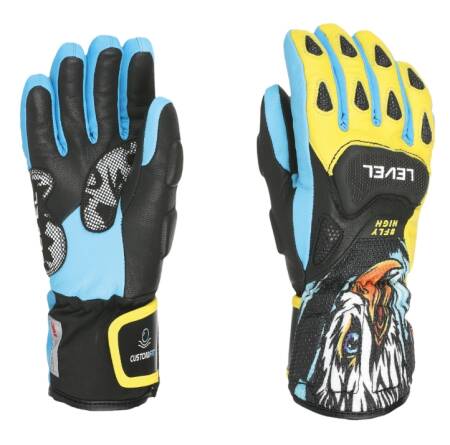 Rękawice Level SQ JR CF yellow-blue